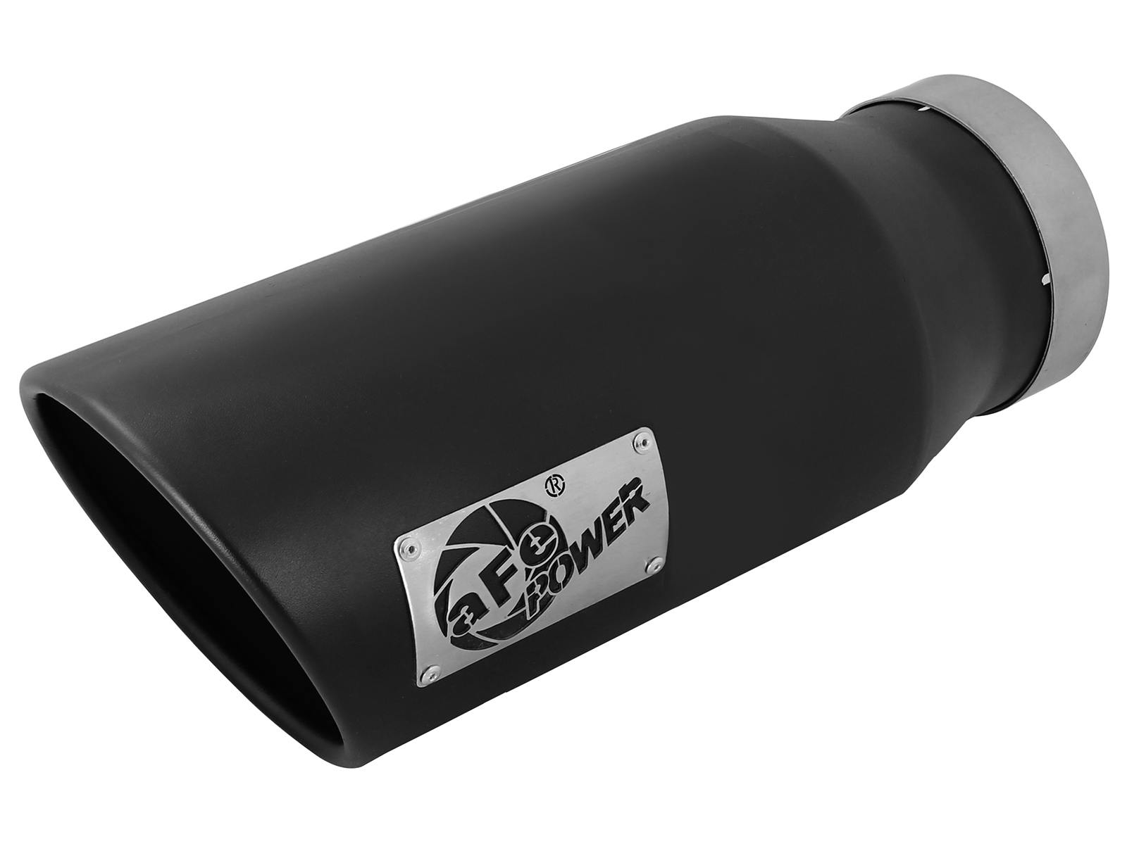 AFE 49T40602-B15 MACH Force-Xp 409 Stainless Steel Clamp-on Exhaust Tip Black