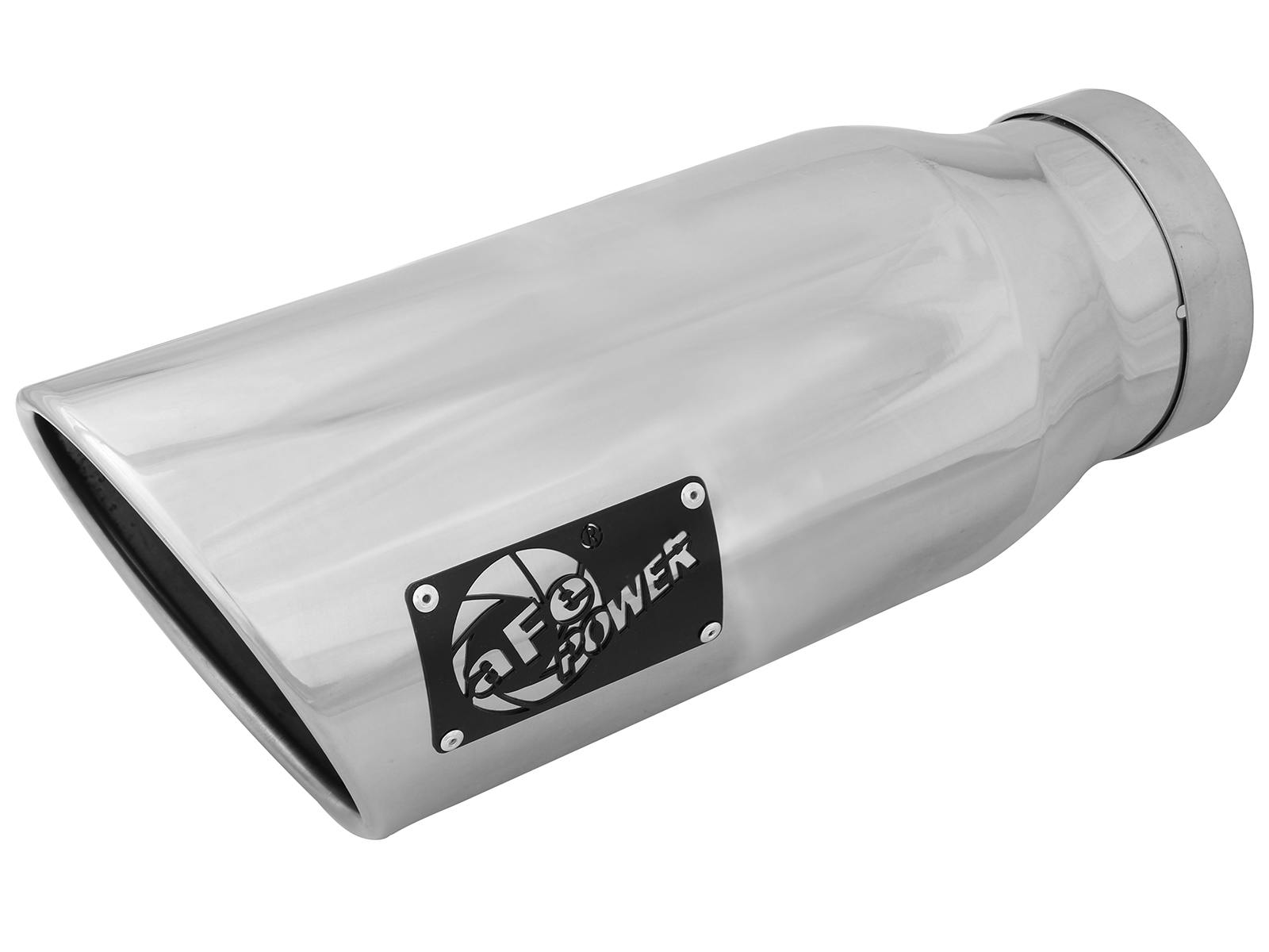 AFE 49T40602-P15 MACH Force-Xp 304 Stainless Steel Clamp-on Exhaust Tip Polished Left Side Exit
