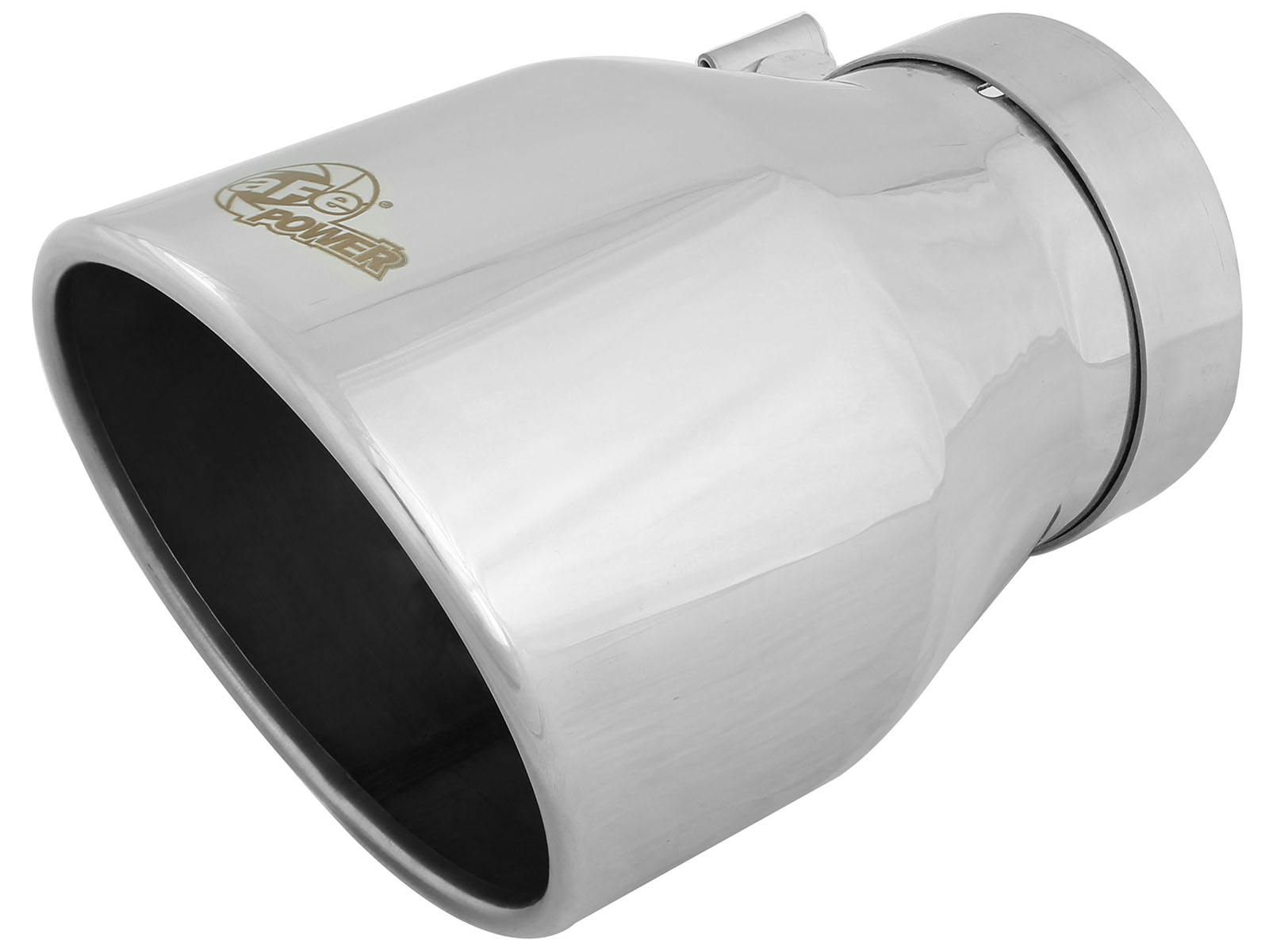 AFE 49T40604-P09 MACH Force-Xp 304 Stainless Steel Clamp-on Exhaust Tip Polished