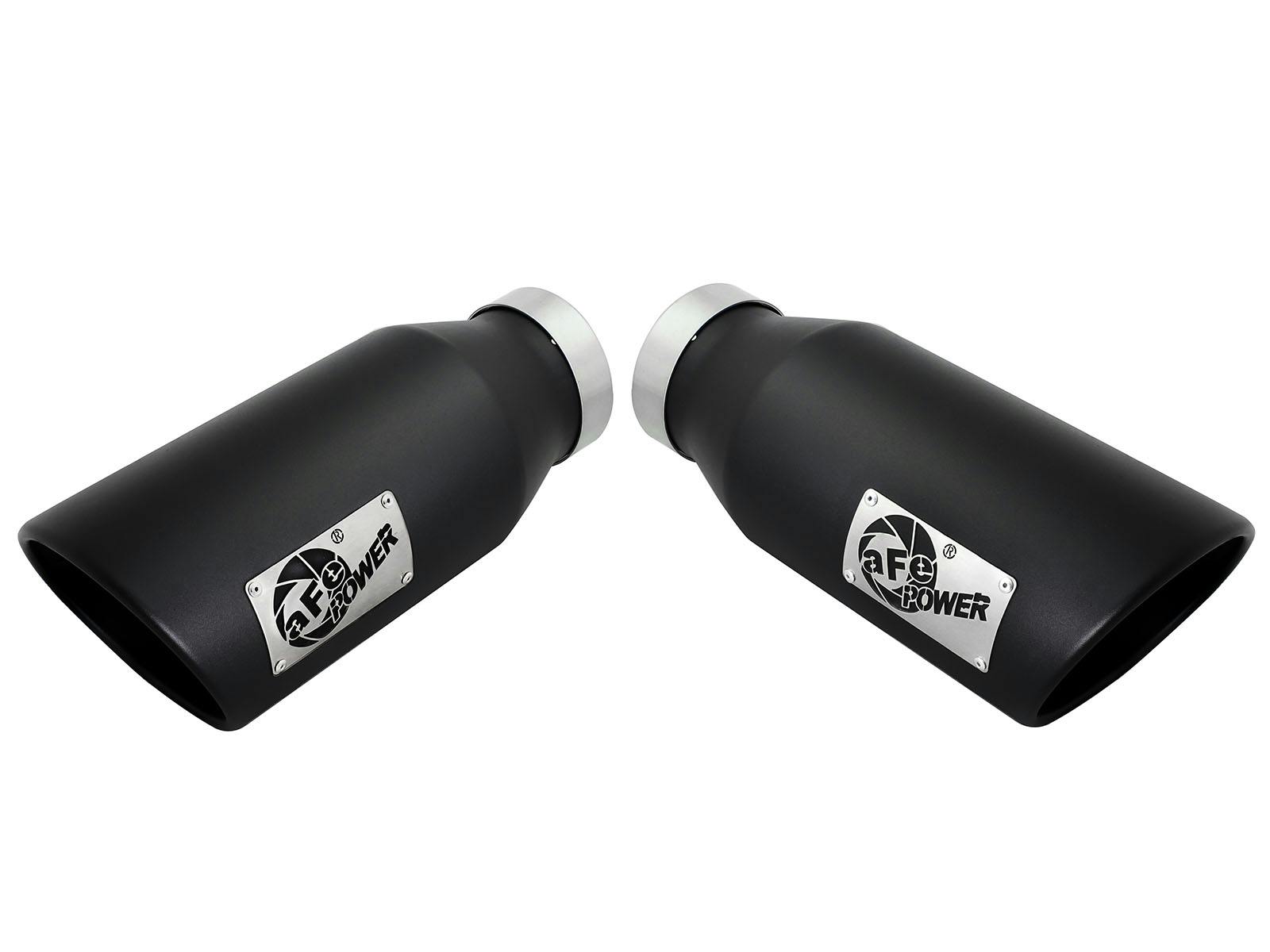 AFE 49T40606-B15 MACH Force-Xp 409 Stainless Steel Clamp-on Exhaust Tip Black