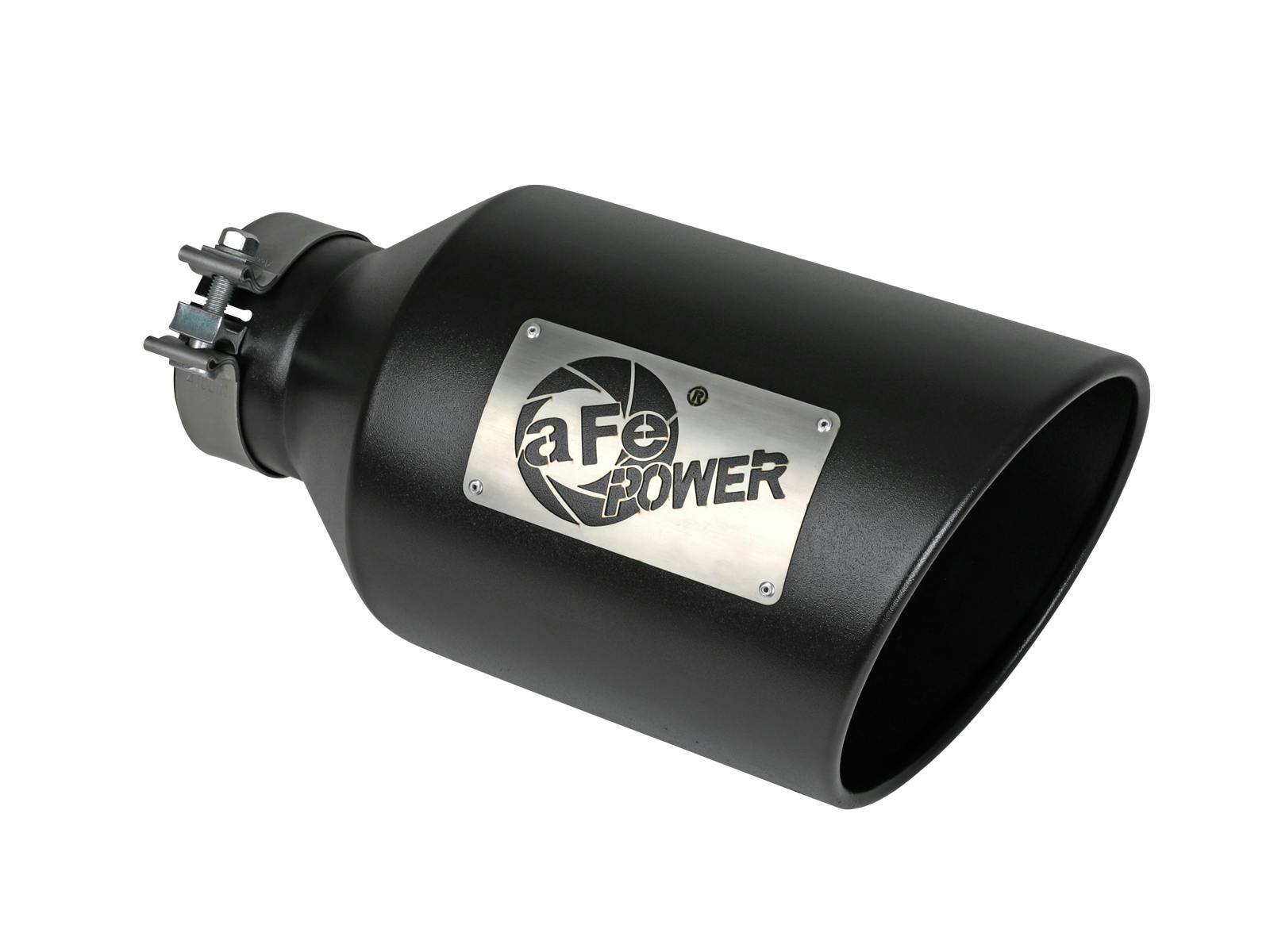AFE 49T40801-B15 MACH Force-Xp 409 Stainless Steel Clamp-on Exhaust Tip Black