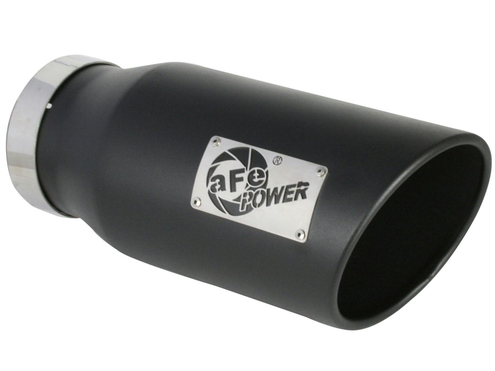 AFE 49T50701-B15 MACH Force-Xp 409 Stainless Steel Clamp-on Exhaust Tip Black Right Side Exit