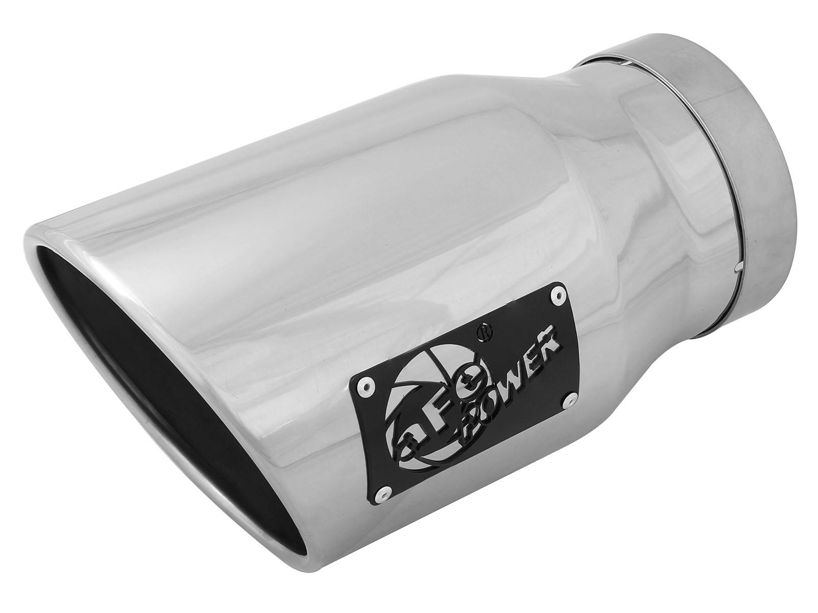 AFE 49T50702-P12 MACH Force-Xp 304 Stainless Steel Clamp-on Exhaust Tip Polished Left Side Exit