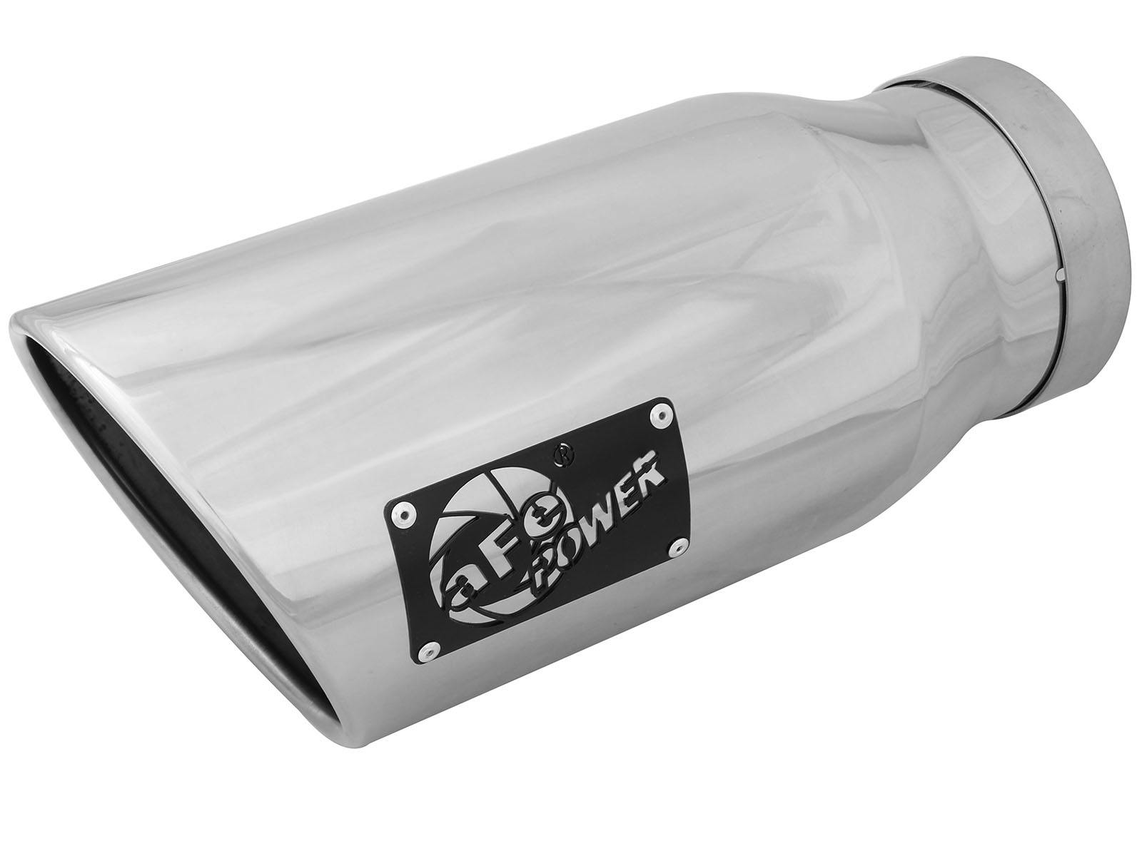 AFE 49T50702-P15 MACH Force-Xp 304 Stainless Steel Clamp-on Exhaust Tip Polished Left Side Exit