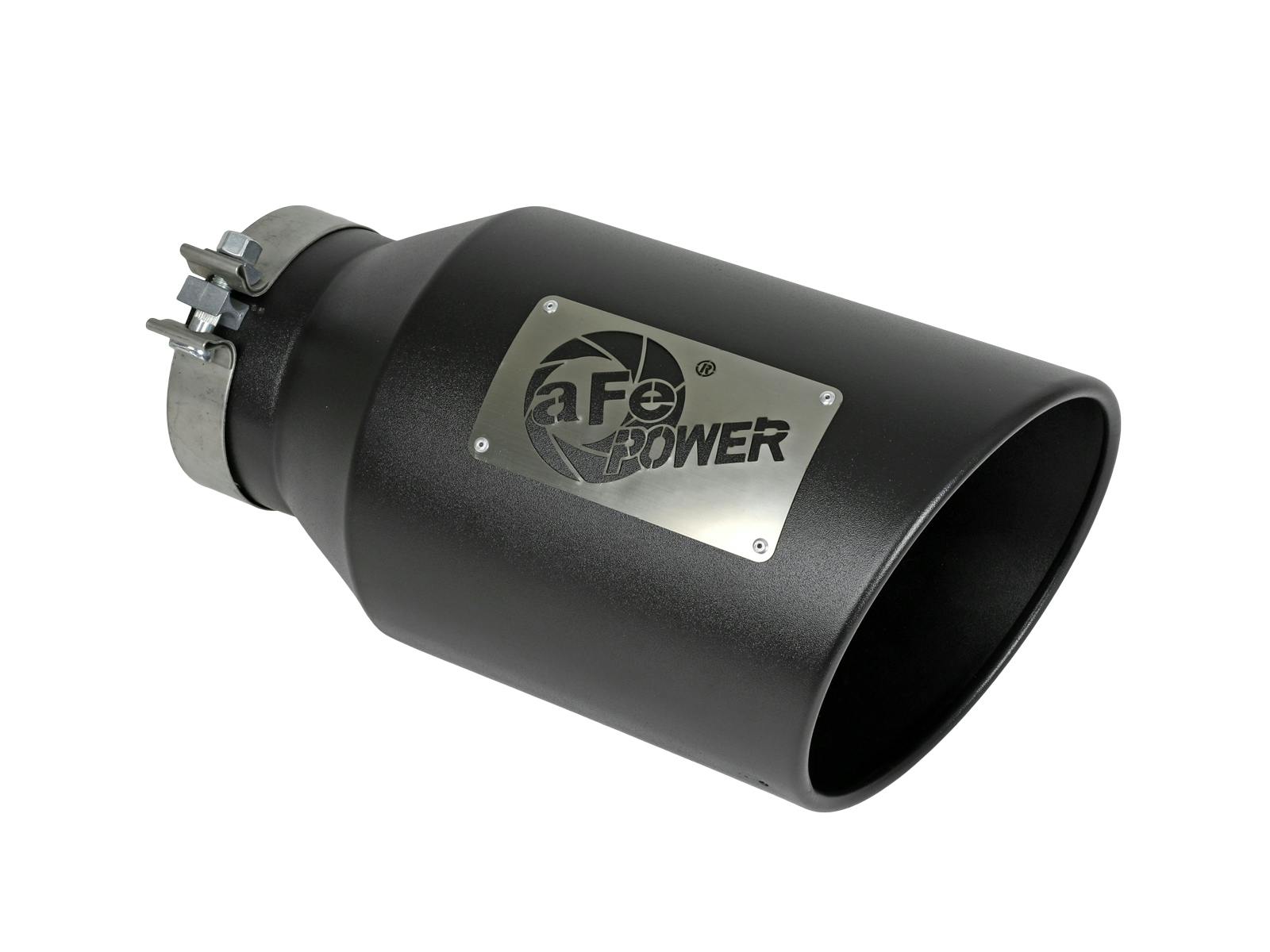 AFE 49T50801-B15 MACH Force-Xp 409 Stainless Steel Clamp-on Exhaust Tip Black