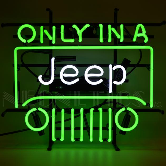 Neonetics Standard Size Neon Signs, Jeep - Only in a Jeep Neon Sign