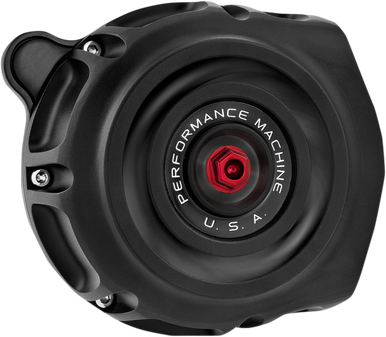 PERFORMANCE MACHINE (PM) Vintage Air Cleaner - Black OpsƒÂ¢¢â‚¬Å¾‚¢ - Indian 0206-2133-SMB