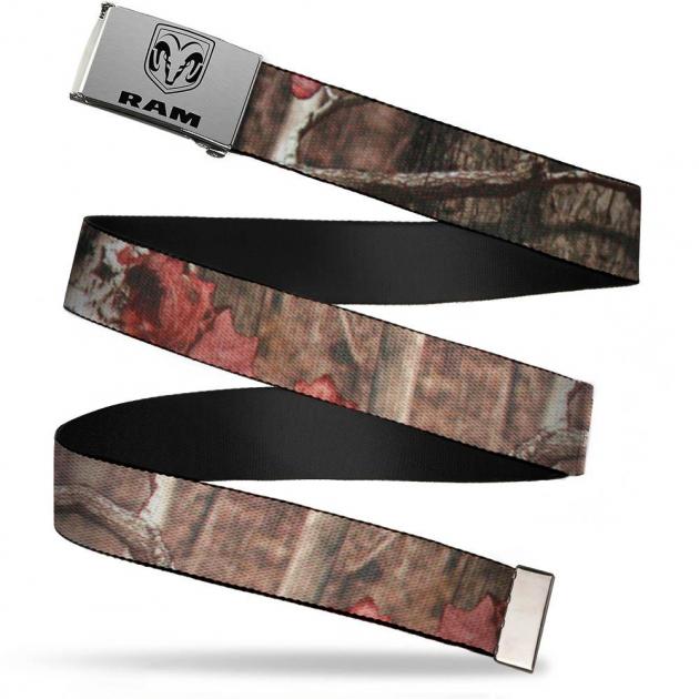 Ram Brushed Silver - 1.5" CAM Chrome - Mossy Oak Break-Up Infinity X-LARGE Webbing