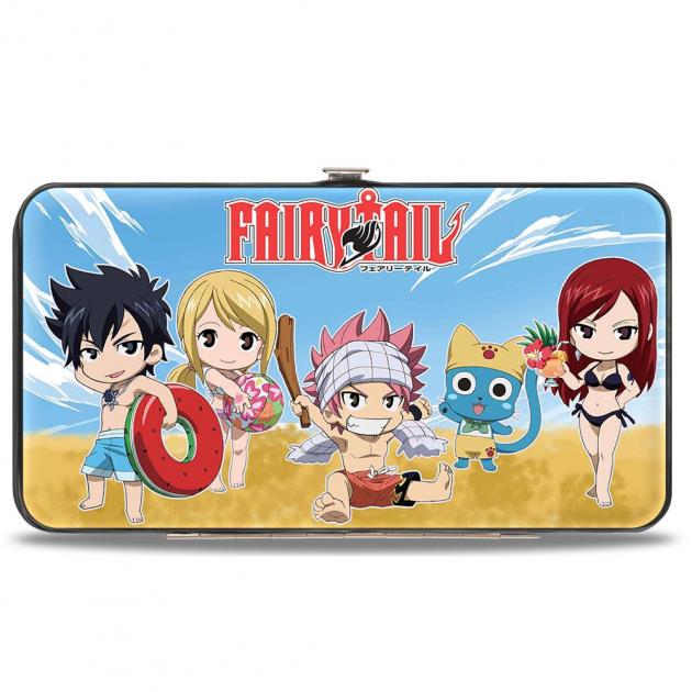 Hinged Wallet - FAIRY TAIL 5-Chibi Characters Beach Day