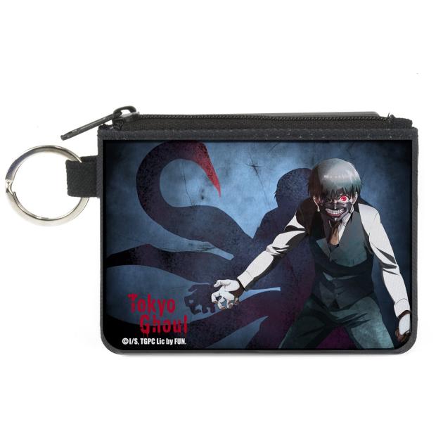 Canvas Zipper Wallet - MINI X-SMALL - TOKYO GHOUL Masked Ken Kaneki Pose/Shadow