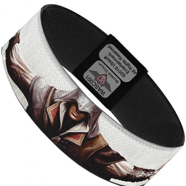 Elastic Bracelet - 1.0" - Assassin's Creed Ezio Hidden Blade Stretch Pose White