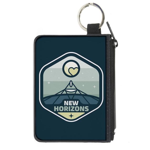 Canvas Zipper Wallet - MINI X-SMALL - NEW HORIZONS Pluto Blues/White