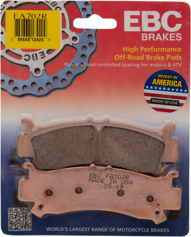 EBC Sintered Metal Brake Pads - FA702R FA702R