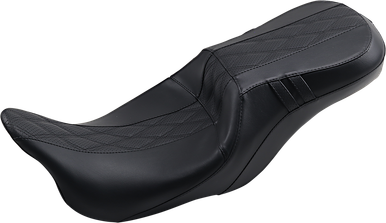 Le Pera Outcast 2-Up Seat Black Double Diamond 2008-2023 Harley FLH LK-997GT2