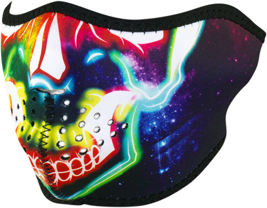 ZAN HEADGEAR Half Mask Neon Skull WNFM098H