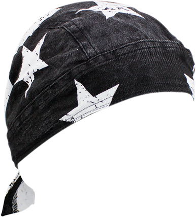 ZAN HEADGEAR Road Hog Flydanna‚Â Headwrap - Black/White Flag ZSG091