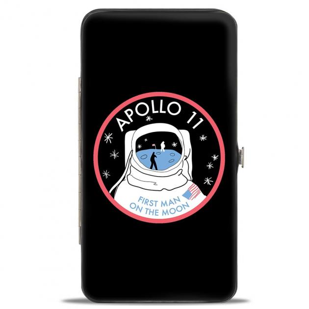 Hinged Wallet - APOLLO 11-FIRST MAN ON THE MOON Black/White/Red/Blues