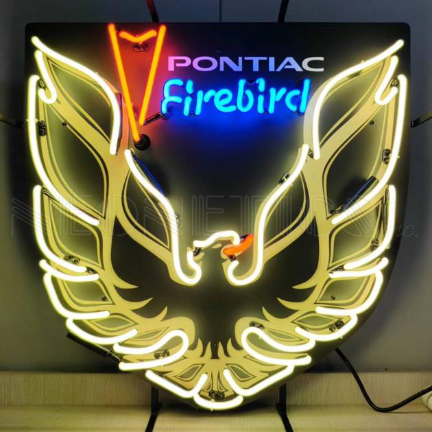 Neonetics Standard Size Neon Signs, Pontiac Firebird Gold Neon Sign with Backing