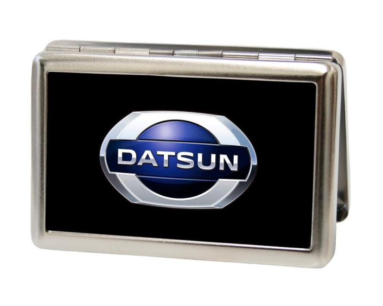 Business Card Holder - LARGE - 2012 DATSUN Oval Logo FCG Black/Blue/White