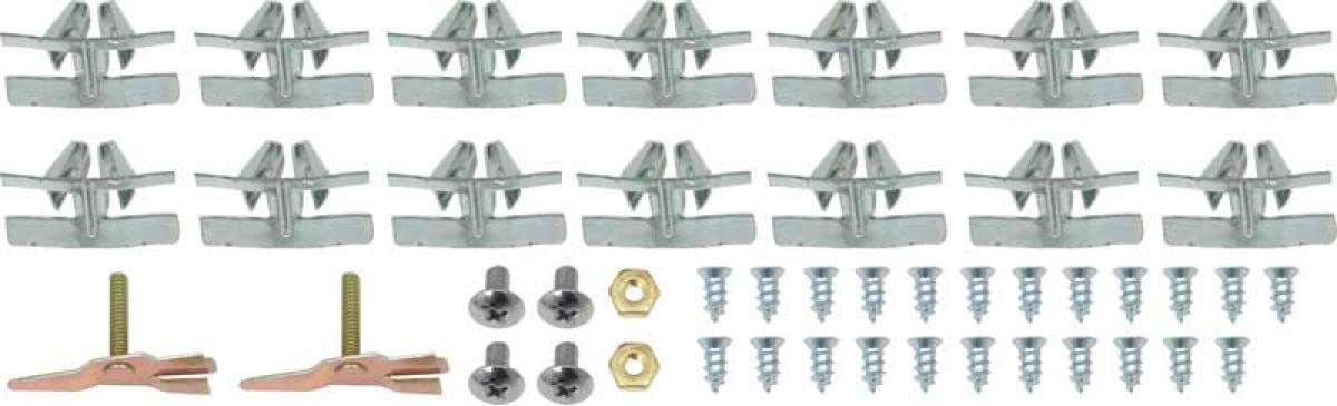 Bel Air 2 Door Sedan Upper And Lower Quarter Window Molding Clip Set, 1955-1957