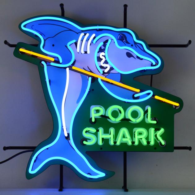 Neonetics Standard Size Neon Signs, Pool Shark Neon Sign with Backing