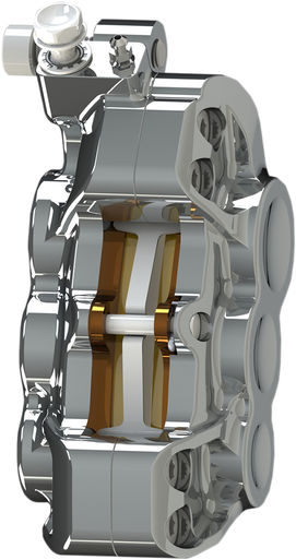 ARLEN NESS 6-Piston Caliper - Front Left - Chrome - 14" 02-210