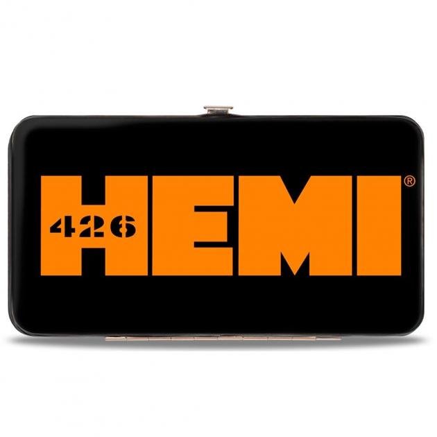Hinged Wallet - HEMI 426 Logo2 Black/White/Orange