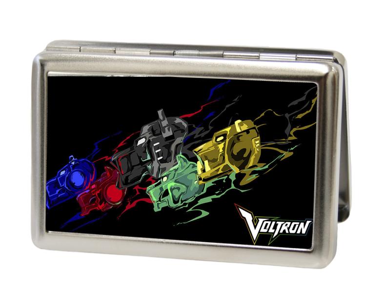 Business Card Holder - LARGE - New Series VOLTRON 5-Lion Profiles FCG Black/Multi Color