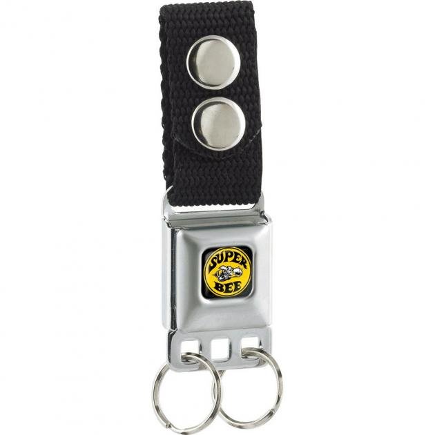Keychain - SUPER BEE Logo Full Color Black/Yellow/White - Black