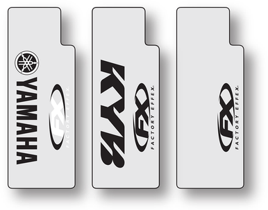 FACTORY EFFEX Fork Shield Decal - FX - White 06-38008