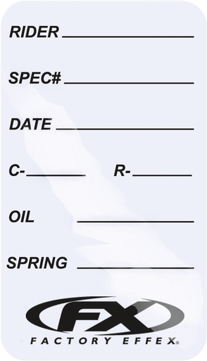 FACTORY EFFEX Suspension Spec Stickers 06-90021