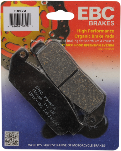 EBC Organic Brake Pads - Scout - FA672 FA672