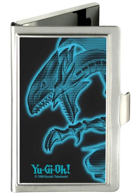 Business Card Holder - SMALL - YU-GI-OH! Blue-Eyes White Dragon Pose FCG Black/Electric Blue