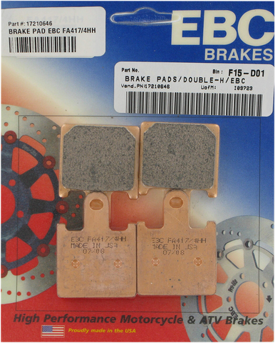 EBC HH Brake Pads - FA417/4HH FA417/4HH