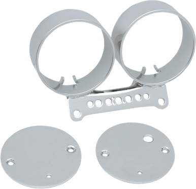DRAG SPECIALTIES Dual Gauge Bracket -Chrome T21-6924