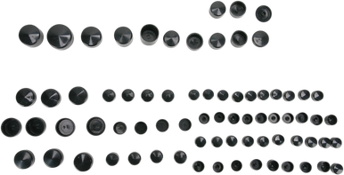 DRAG SPECIALTIES Bolt Covers - Black 352018