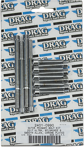 DRAG SPECIALTIES Bolt Kit M8 Outer Primary Smooth All Chrome MK787S