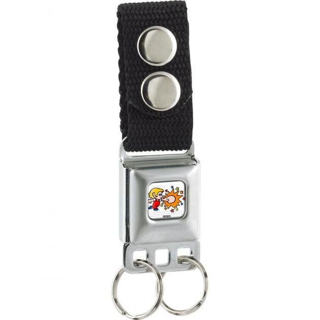 SEGA GENESIS Keychain - Alex Kidd in Miracle World Box Cover Punching Pose Full Color White