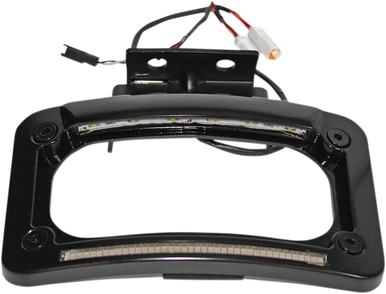 CUSTOM DYNAMICS Dual-LED License Place Frame - Indian - Black CD-LP-IND-B