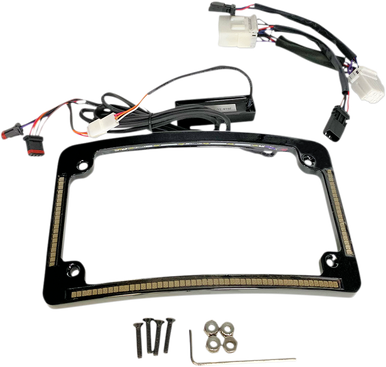 CUSTOM DYNAMICS All in One License Plate Frame - Black TF05-HD-B