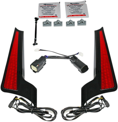 CUSTOM DYNAMICS Fascia LED Light Panels - Black/Red CD-FASCIA-SS6RB