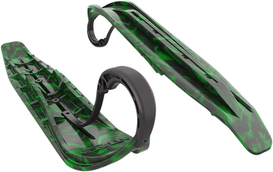 SLYDOG SKIS Attack Ski - Black/Green - 7" - Pair ATKSWRBLKGRNLOP
