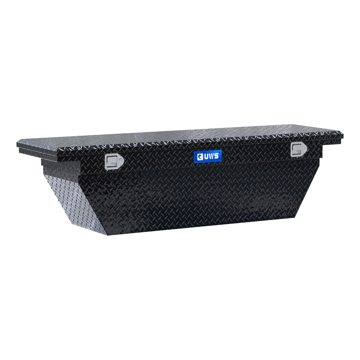 UWS EC10772 Gloss Black Aluminum 69in. Deep Angled Tool Box; Low Profile (Heavy Packaging)
