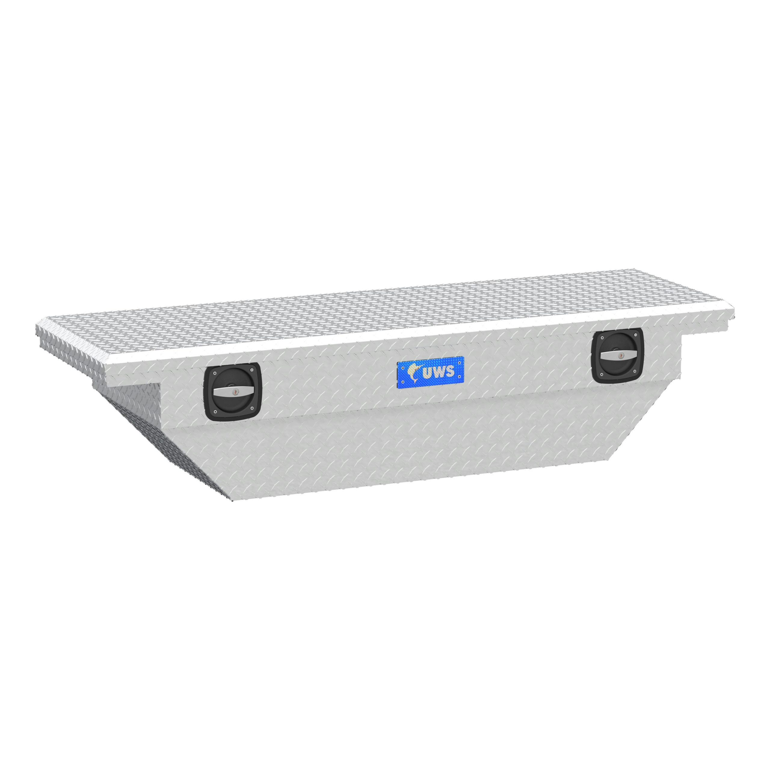 UWS EC10291 Bright Aluminum 63in. Angled Crossover Tool Box with Low Profile (Heavy Packagin