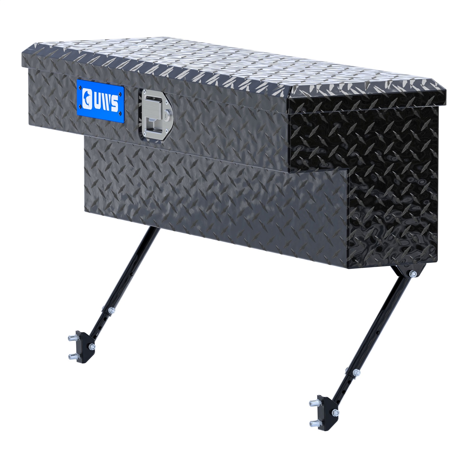 UWS EC30082-MK2 Gloss Black Aluminum 36in. Truck Side Tool Box with Space-Saving Legs