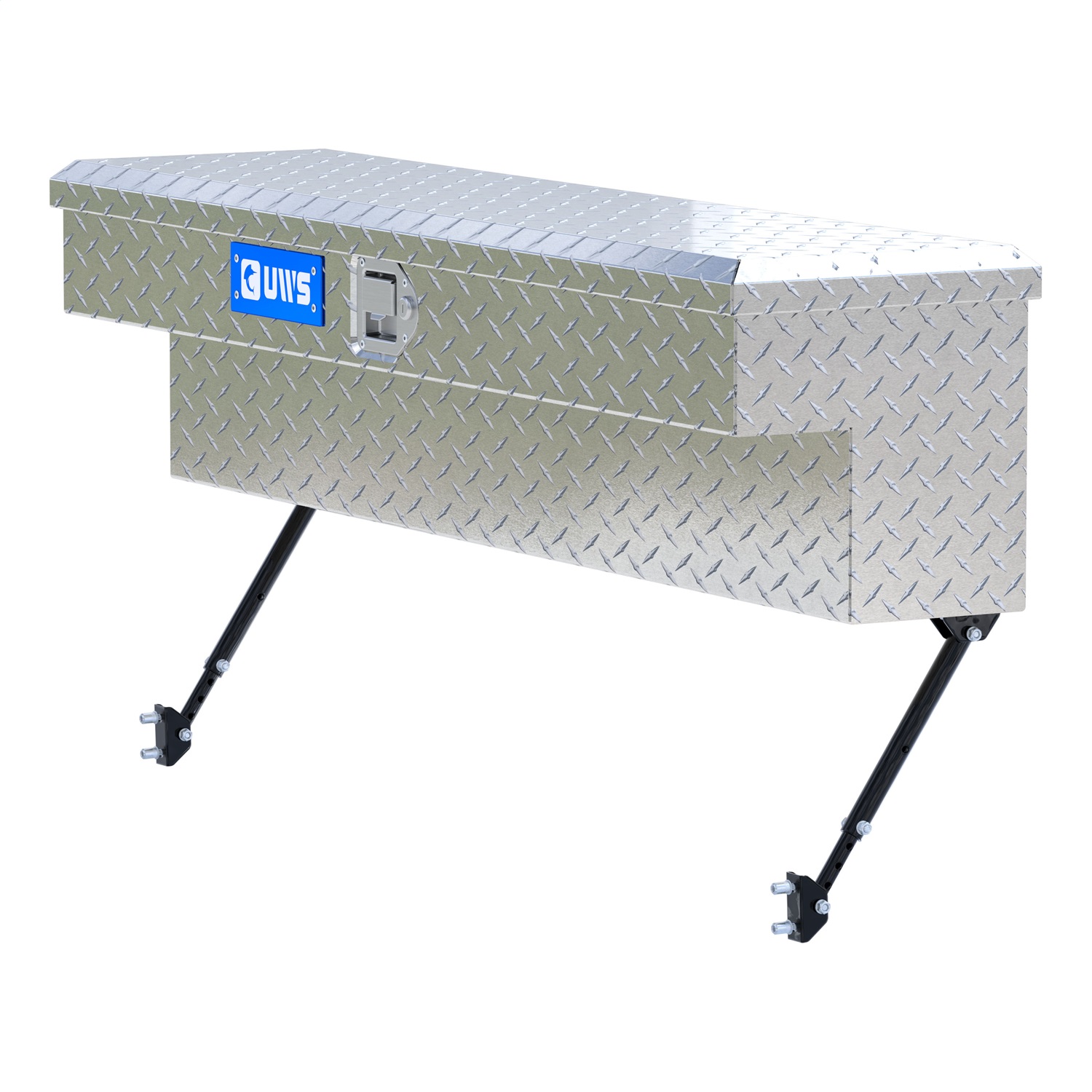 UWS EC30091-MK2 Bright Aluminum 48in. Truck Side Tool Box with Space-Saving Legs