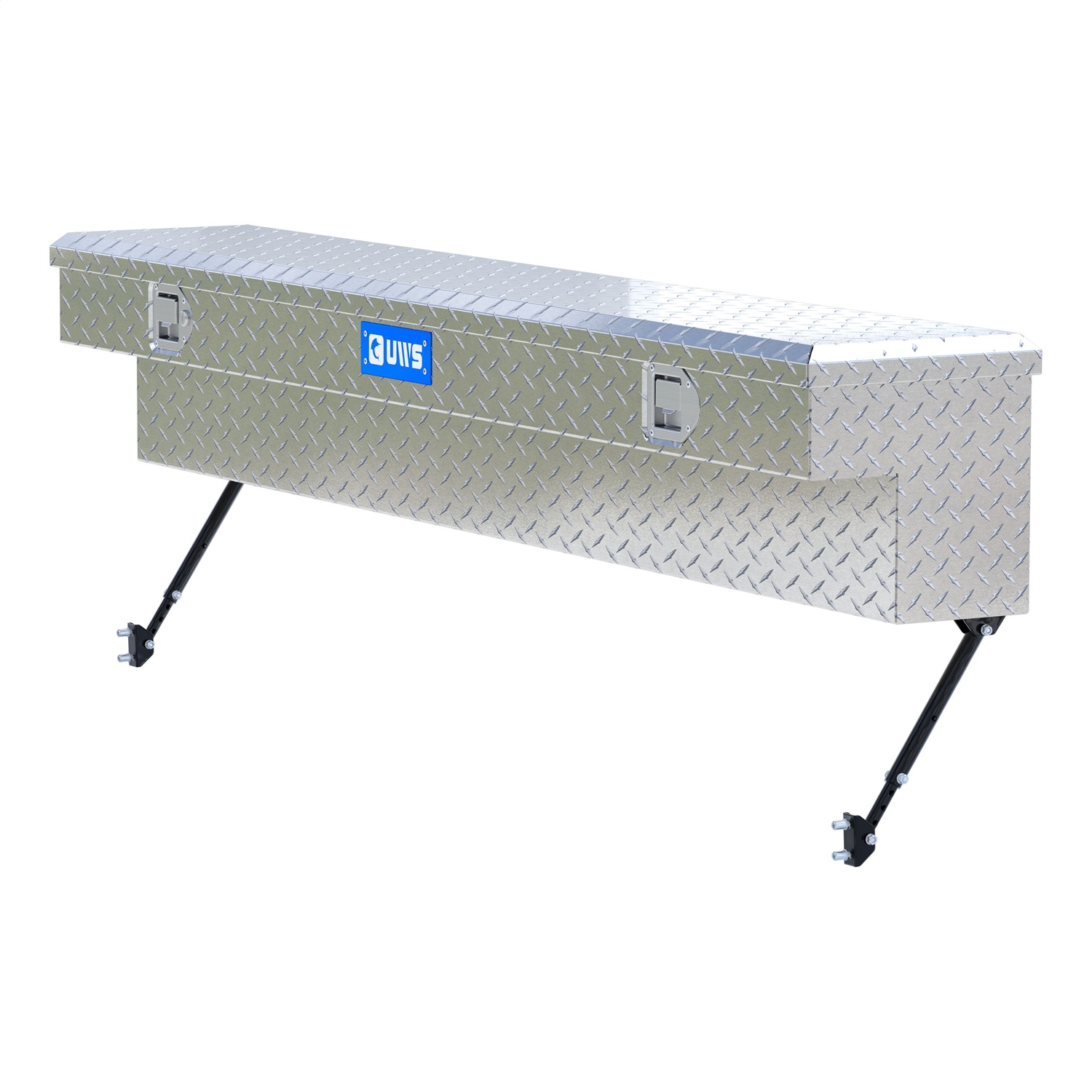 UWS EC30131-MK2 Bright Aluminum 72in. Truck Side Tool Box with Space-Saving Legs