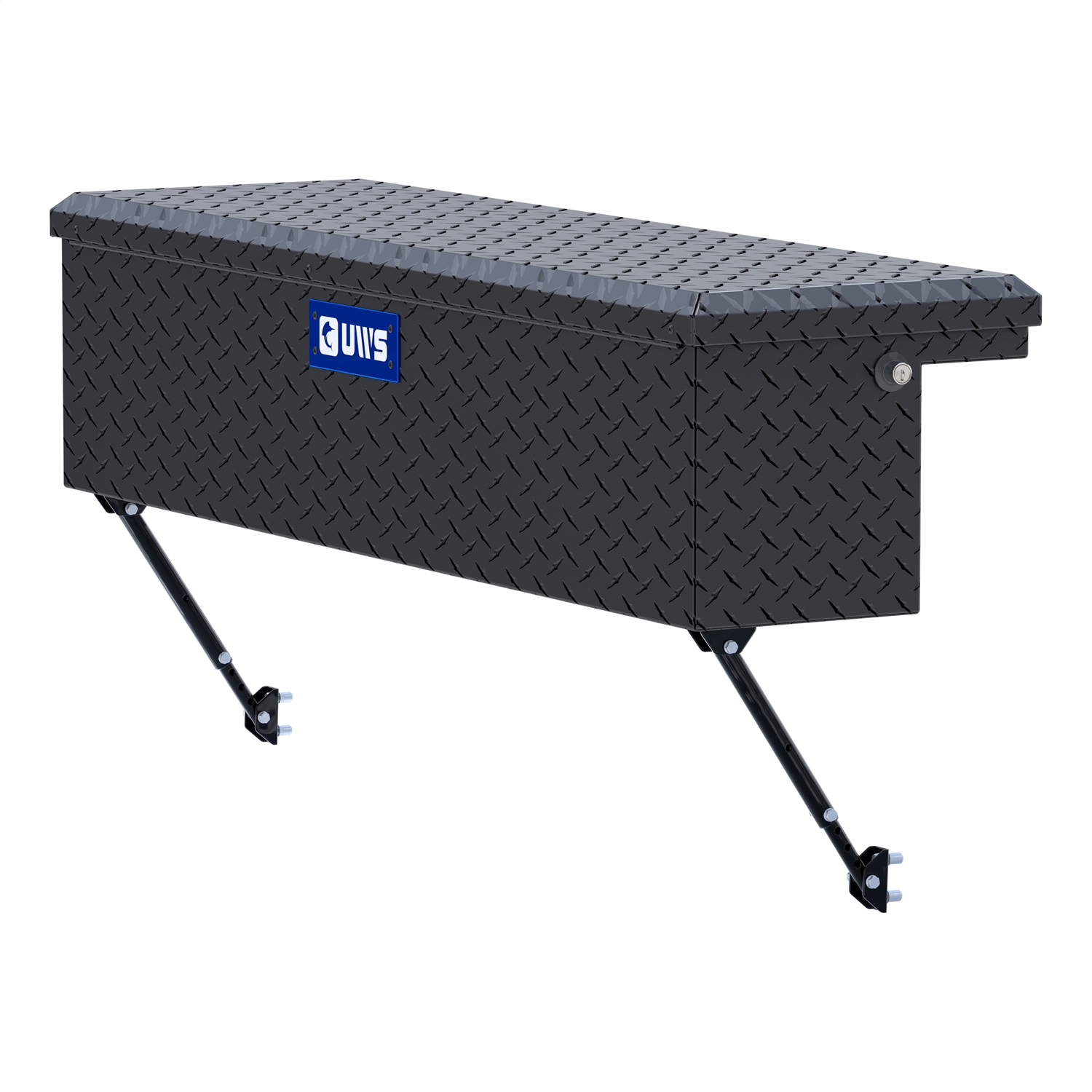 UWS EC30203-MK2 Matte Black Aluminum 48in. Truck Side Tool Box with Low Profile; Space-Saving Le