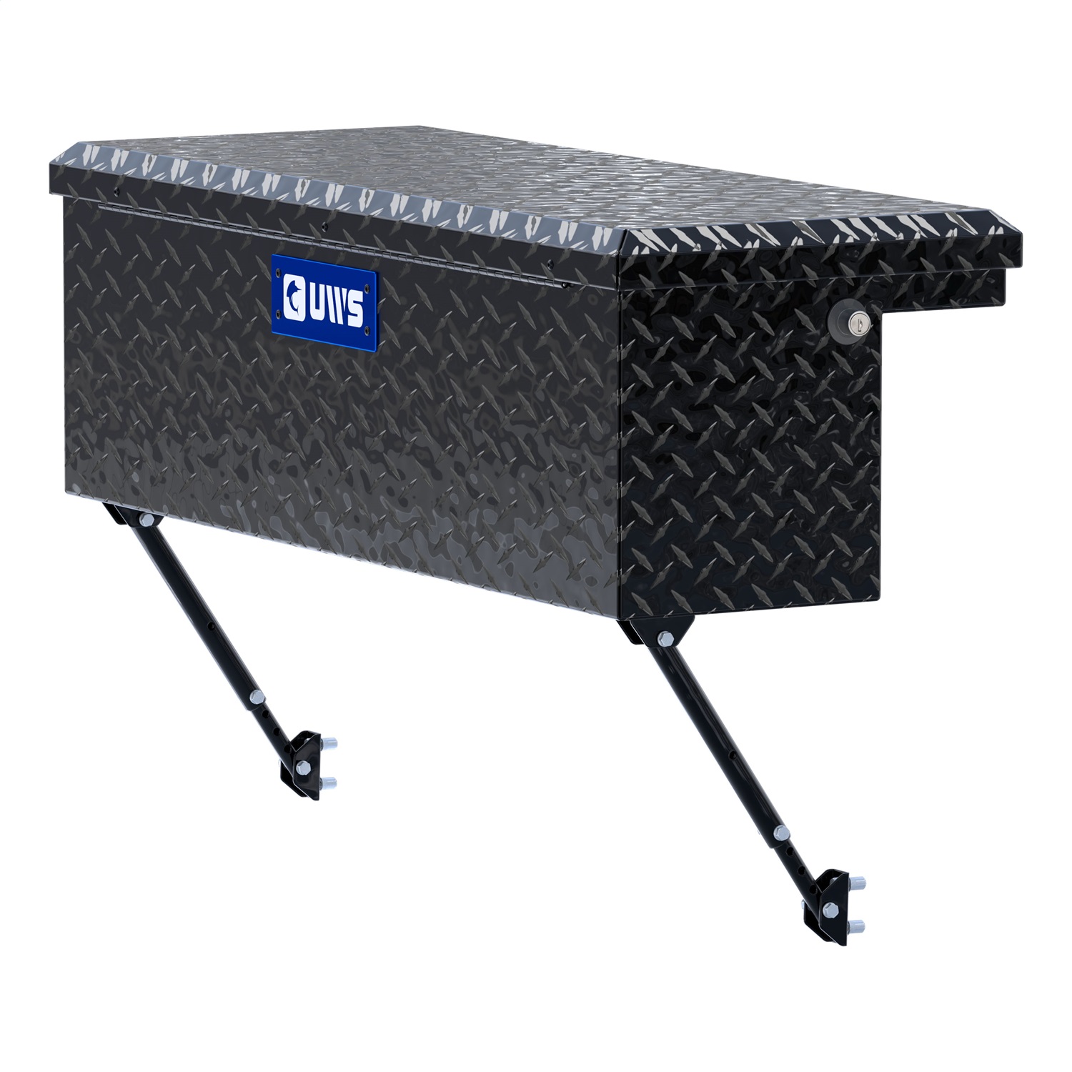 UWS EC30362-MK2 Gloss Black Aluminum 36in. Truck Side Tool Box with Low Profile; Space-Saving Le