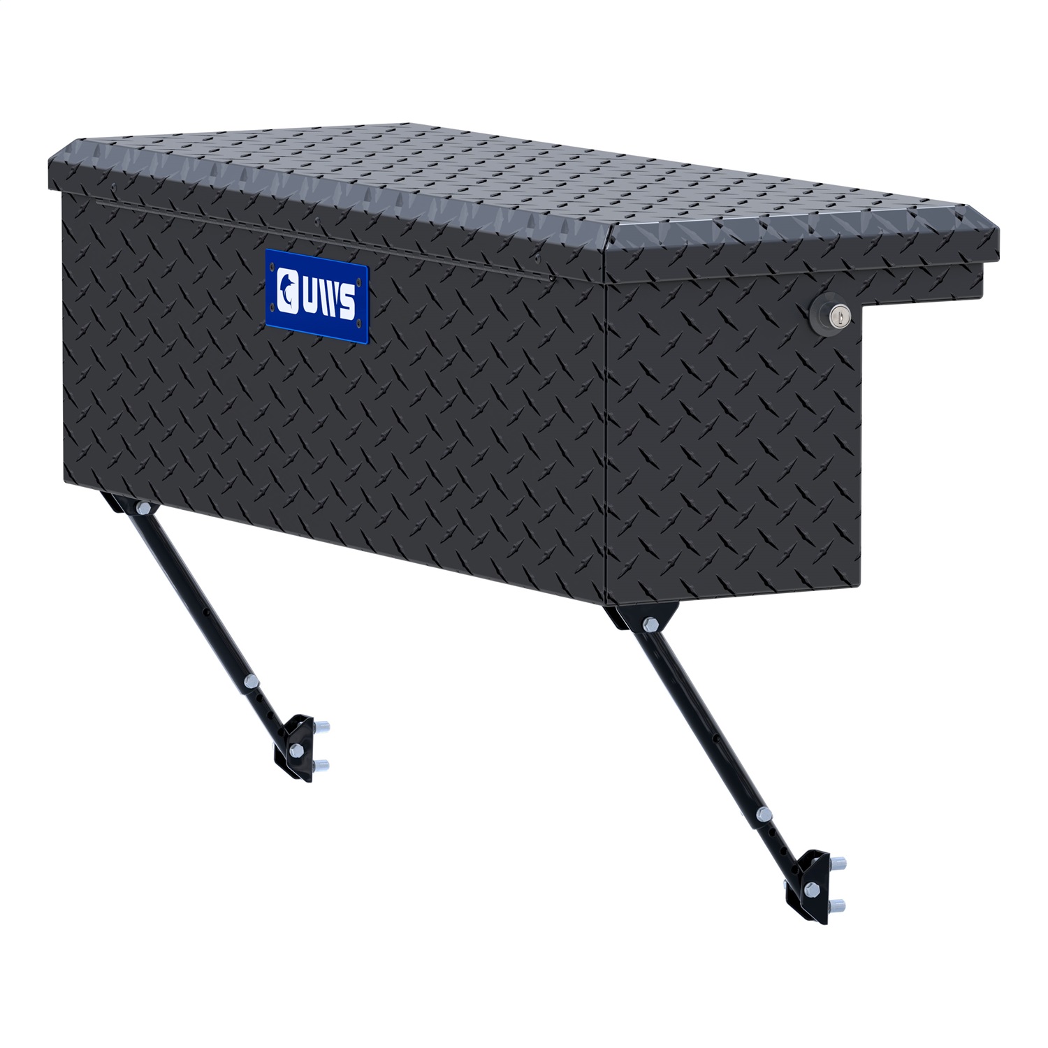 UWS EC30363-MK2 Matte Black Aluminum 36in. Truck Side Tool Box with Low Profile; Space-Saving Le